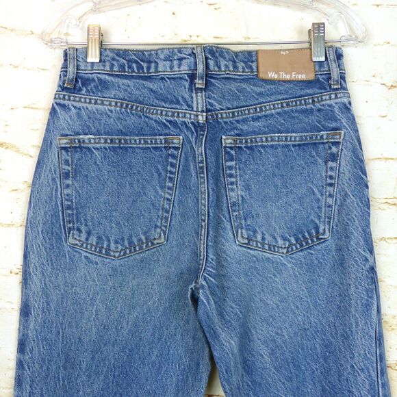 We The Free People Laurel Canyon Flare Jeans Womens 27 Blue Wilson Denim FLAWS - Picture 12 of 15